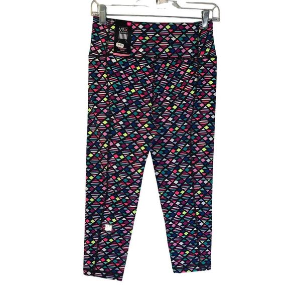 Victoria's Secret VSX Women's Knockout Capri Leggings Size S NEW Colorful Print - Picture 2 of 6